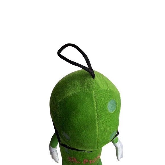 Fiesta Mr Pickle Plush Stuffed Toy Green 16" Anthropomorphic Glasses Mustache - Picture 2 of 7